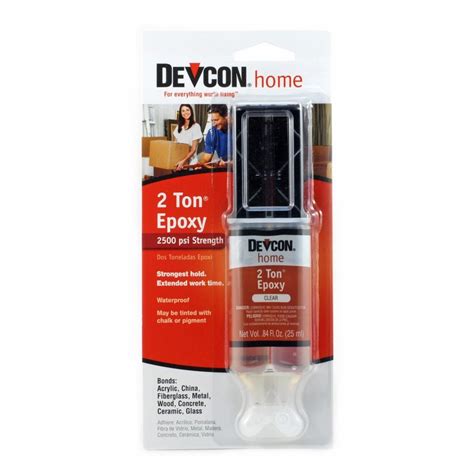 Devcon 31345 2 Ton Epoxy Waterproof Adhesive Clear 25 Ml 84 Fl Oz