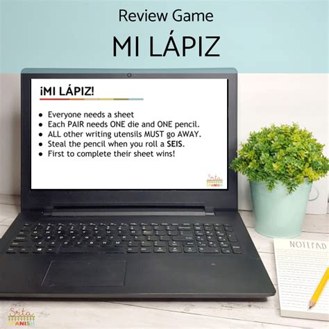 Low Prep Review Game ¡mi Lápiz Srta Spanish Spanish Lesson Plans