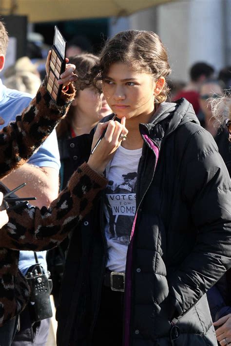 Zendaya Coleman Spotted While Filming A Scene With Birds On The Set Of Spider Man Far From