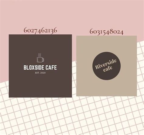 Cafe Decals In 2021 Cafe Sign Bloxburg Decal Codes Bloxburg