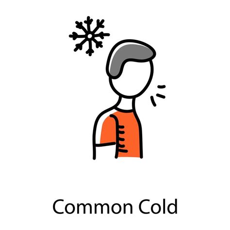 Common Cold In Hand Drawn Icon Editable Vector 6095564 Vector Art At