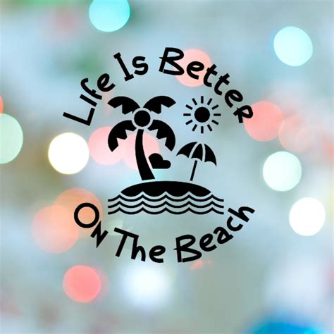 life is better on the beach vinyl decal car decal window decal laptop decal in 2020 window