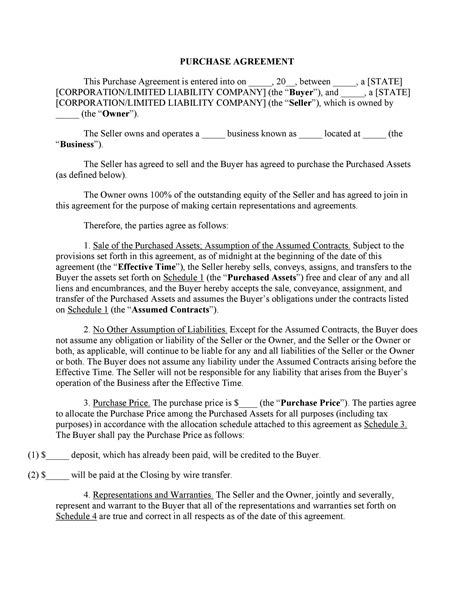 1.2 agreement for the sale and purchase of property 1.3 consideration and processing of payment 37 Simple Purchase Agreement Templates Real Estate, Business