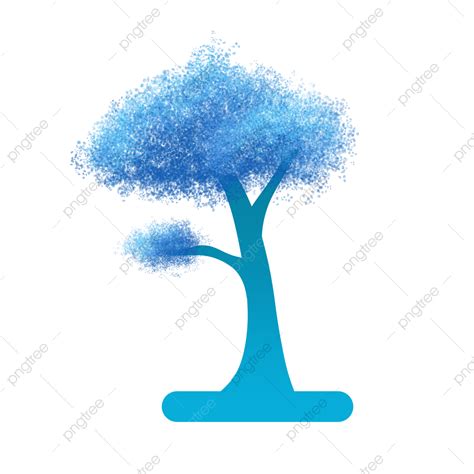 Blue Gradient Hd Transparent Blue Tree Gradient Free Tree Blue
