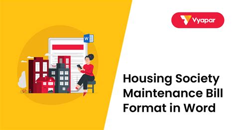 Housing Society Maintenance Bill Format In Word Free Download