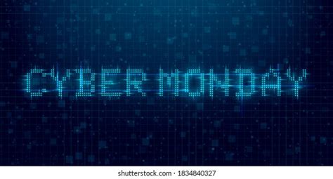 Cyber Monday Futuristic Cyberpunk Glitch Banner Stock Vector Royalty