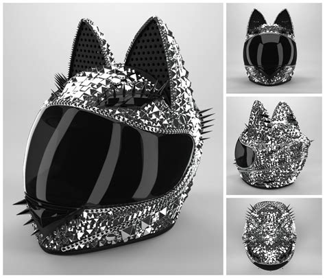 Custom Crystal Kitty Agv Helmet By Helmetupgrades Brittany Winn
