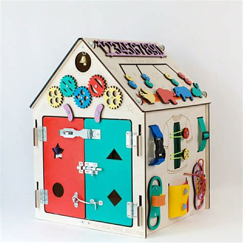 House Led Busy Board Montessori Busy House 6 In 1 Etsy