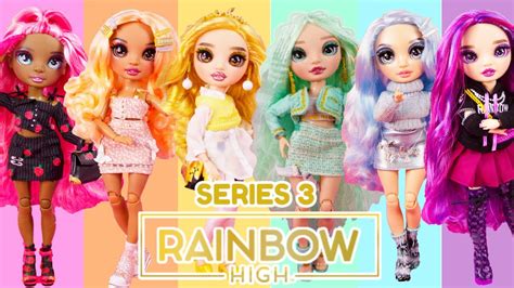 Rainbow High Series 3 Dolls Full Collection Unboxing Youtube