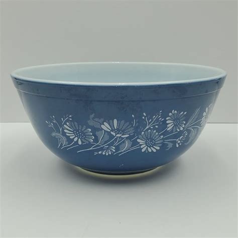 Pyrex Dining Pyrex Colonial Mist Qt Mixing Nesting Bowl Blue