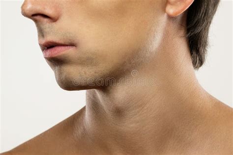 Close Up Of Clean Shaven Male Face Stock Photo Image Of Caucasian