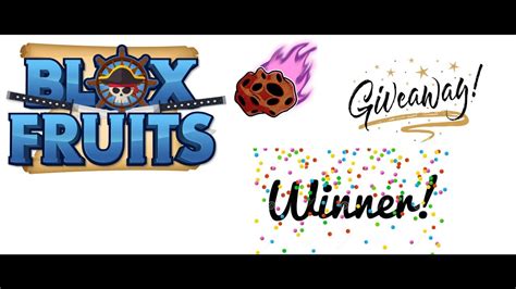 Blox Fruits Giveaway Winner Announced Congratulations Youtube