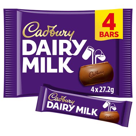 Cadbury Dairy Milk Chocolate Bar 4 Pack 108 8g Multipacks Iceland Foods
