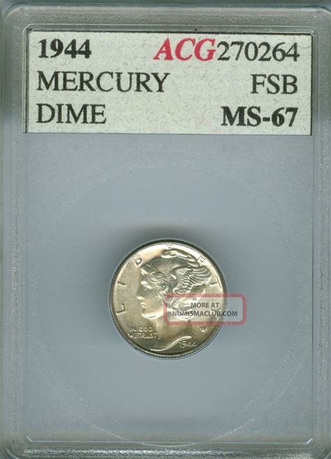 1944 Mercury Dime Finest Graded State Fb