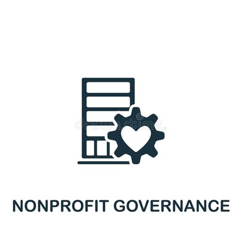 Nonprofit Governance Icon Monochrome Simple Sign From Charity And Non