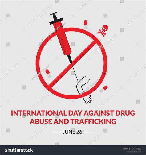 International Day Against Drug Abuse Trafficking Stock Vector (Royalty