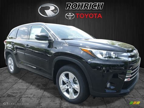 2017 Midnight Black Metallic Toyota Highlander Limited Awd 120990272