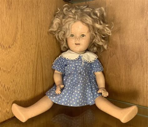 Early Vintage Ideal 15 Shirley Temple Composition Doll Sleepy Eye