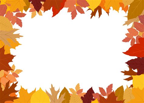 Vector Illustration Of Frame Made Of Colorful Autumn Leaves On White