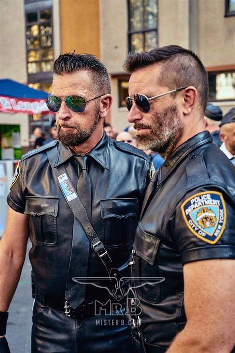 Nypd Leathercop Leatherduo On Duty Leather Motorcycle Pants Leather Men Leather Outfit