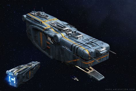 Ms 1114 Heavy Freighter By Mack Sztabapersonal Star Wars Design Star