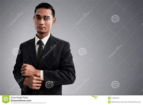 Asian Business Man Wear Black Suit Stock Image Image Of Businessman