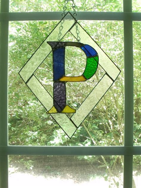 Stained Glass Initial Letter P By Lass On Etsy