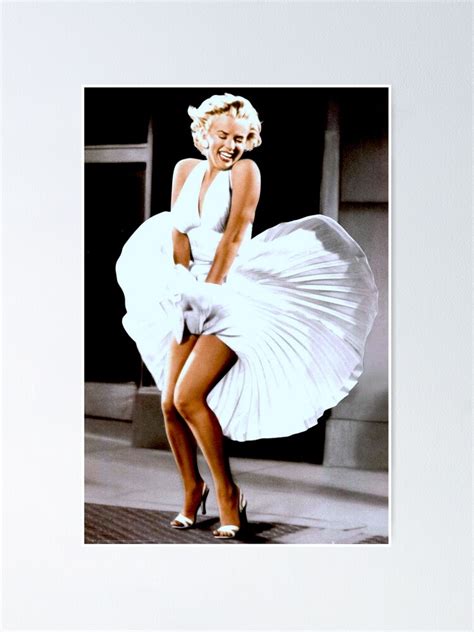Marilyn Monroe Scene Of Her Skirt Blowing Up Print Poster For Sale