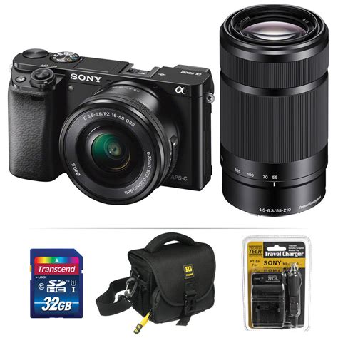 Sony Alpha A6000 Mirrorless Digital Camera Kit Ilce6000lbkit