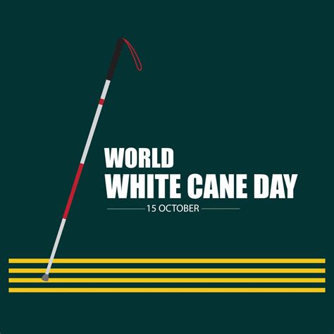 World White Cane Day Guiding The Blind Vector Simple And Elegant