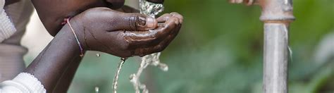 Social Issues African Black Child Drinking Fresh Water From Tap Rsb