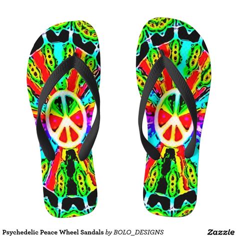psychedelic peace wheel sandals sandals flip flop sandals flip flops