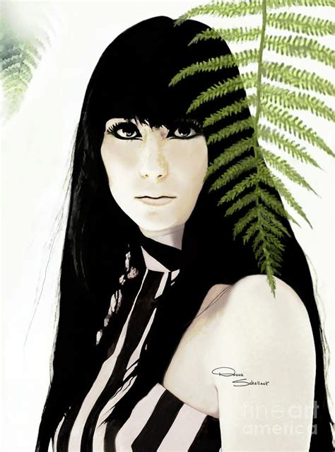 Cher Classic 60 S Drawing By Donna Schellack Pixels