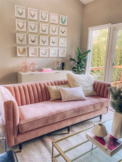 Chic And Modern Blush Pink Living Room Pink Living Room Decor Pink