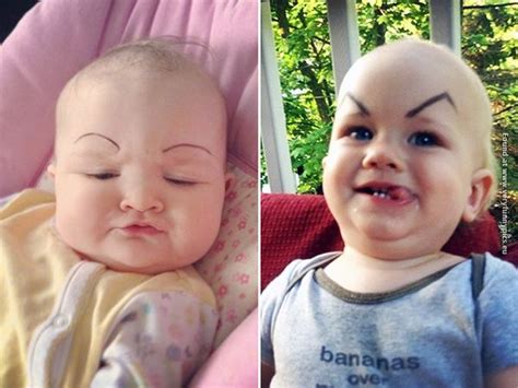 Babies Are Funnier With Drawn On Eyebrows 20 Pictures Baby Eyebrows