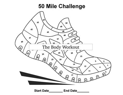 50 Mile Challenge Printable Free Printable Templates