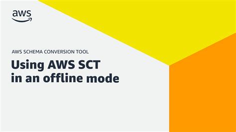 Using Aws Schema Conversion Tool In An Offline Mode Amazon Web