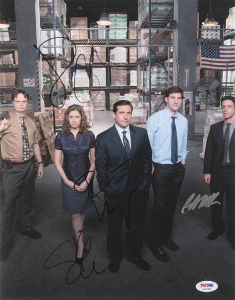 The Office 11x14 Photo Cast Signed By 4 With Steve Carell Jenna
