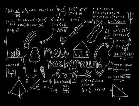 Realistic Math Chalkboard Background Illustration 29710948 Vector Art