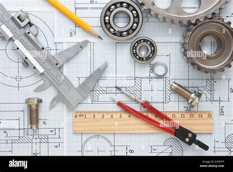 Technical Drawing And Tools Stock Photo 72123206 Alamy