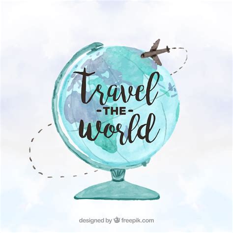 Travel Around The World Concept Vector Free Download