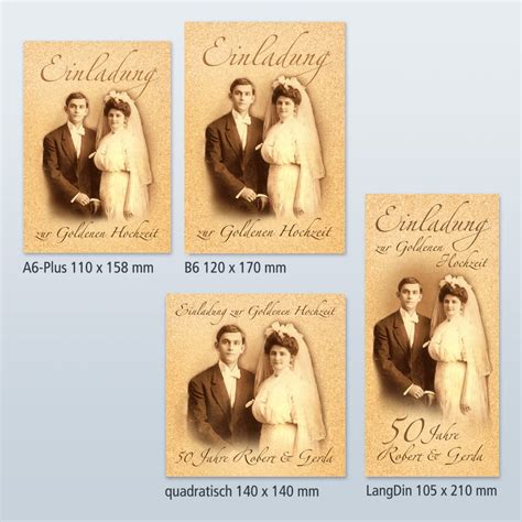 Einladungskarten Goldene Hochzeit Mit Ihren Bildern Karte De