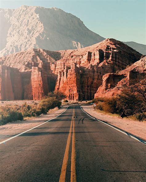 Road Asphalt Mountains Rocks Landscape Nature Hd Phone Wallpaper