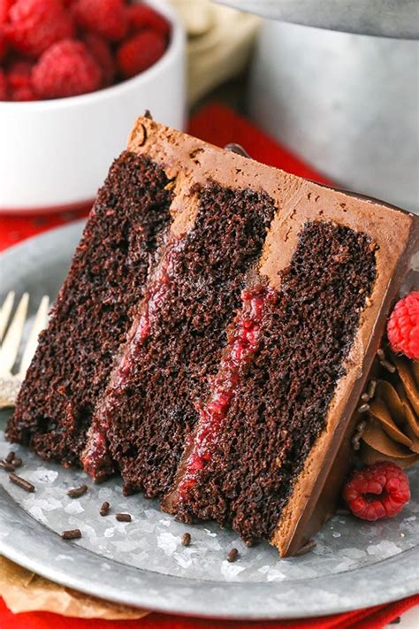 Raspberry Chocolate Layer Cake Chocolate Cake And Ganache Recipe