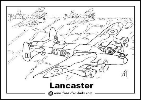 World War 2 Aeroplane Colouring Pages - www.free-for-kids.com