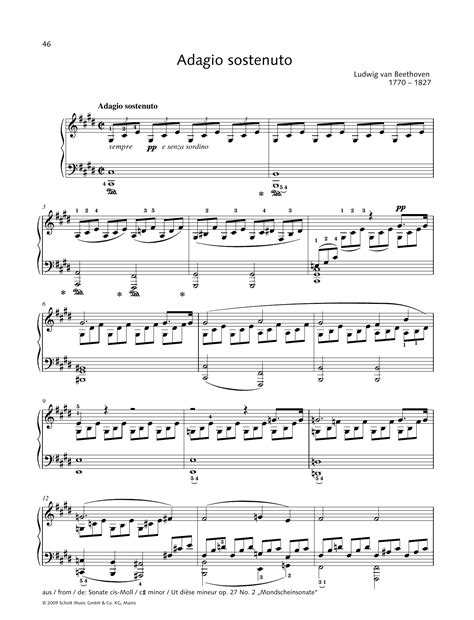 Adagio Sostenuto Sheet Music | Ludwig van Beethoven | Piano Solo