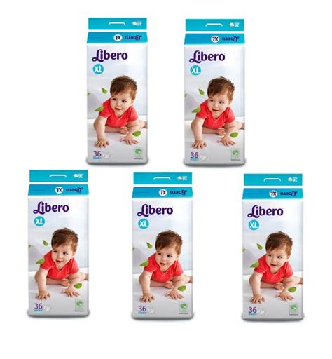 Libero Open Diapers Extra Large 36 Pieces Pack Of 5