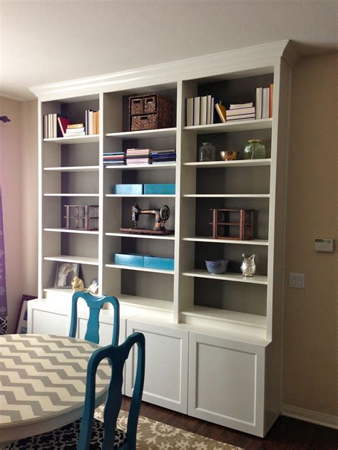 Its even bigger in person and dominates the room. Ikea faux built ins Look at how they also have color in ...