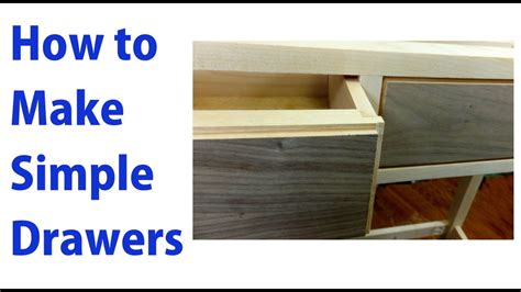 How To Make Simple Wooden Drawers A Woodworkweb Woodworking Video