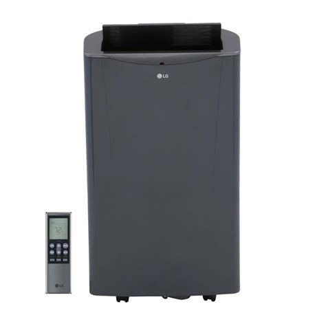 The top of the unit is inclined to allow for air discharge. LG Electronics 14,000 BTU Portable Air Conditioner and ...